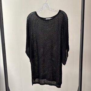 Jennifer Lopez Black Knit Poncho